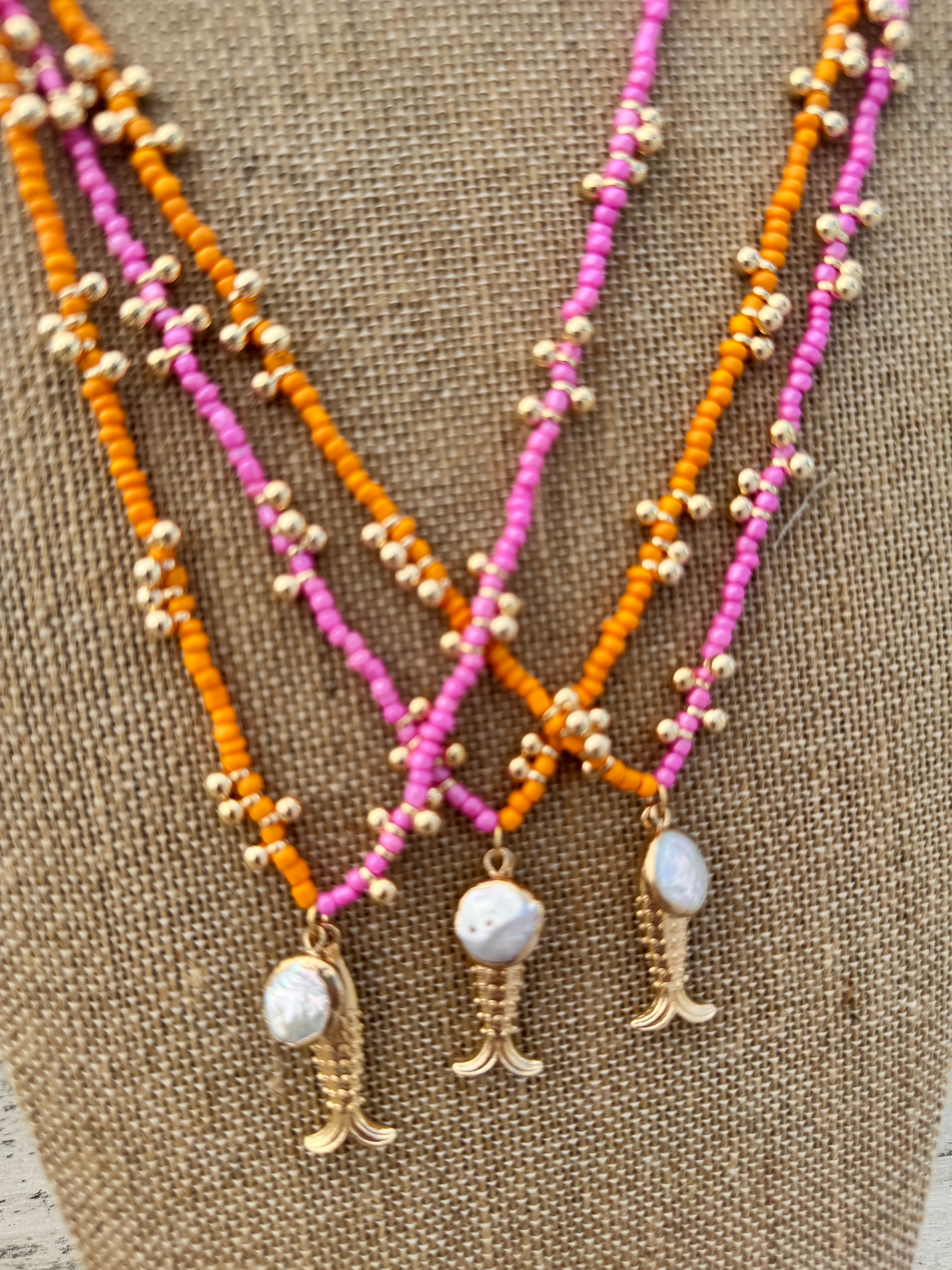 Sunrise Fish Necklace