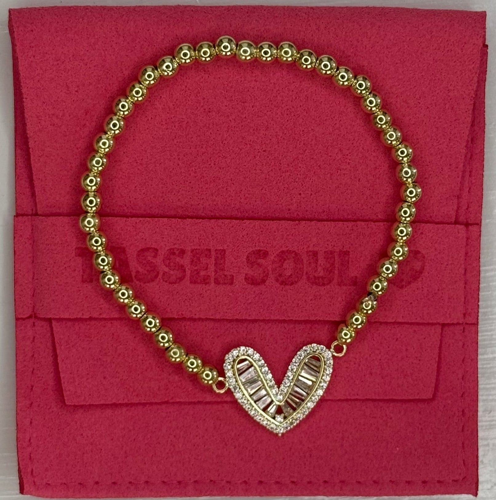 Baguette Heart Bracelet