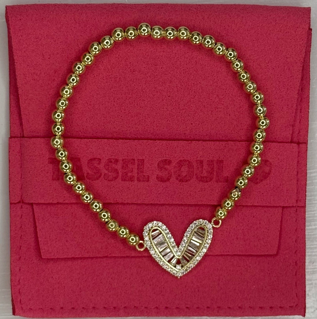 Baguette Heart Bracelet