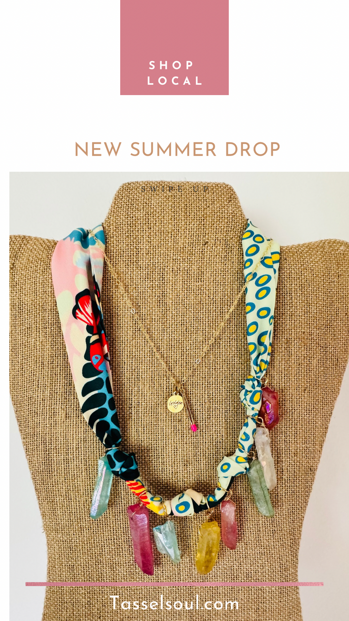 Crystal Scarf Necklace