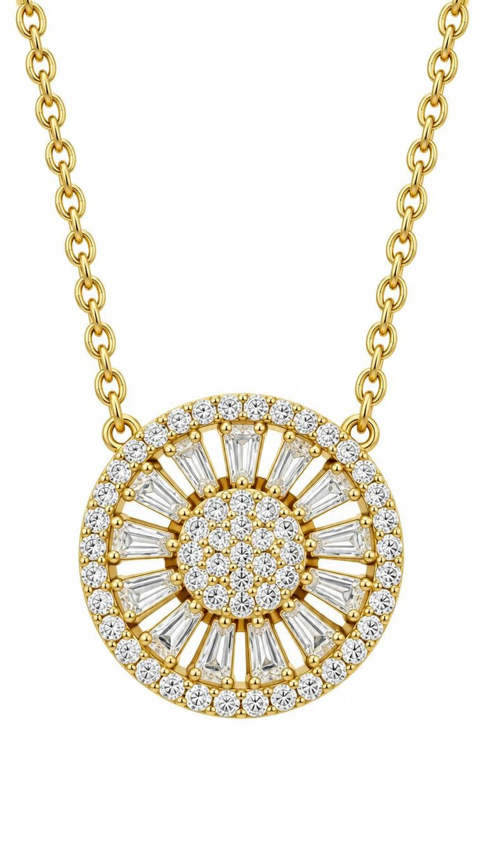 .925 Baguette Solitaire Necklace