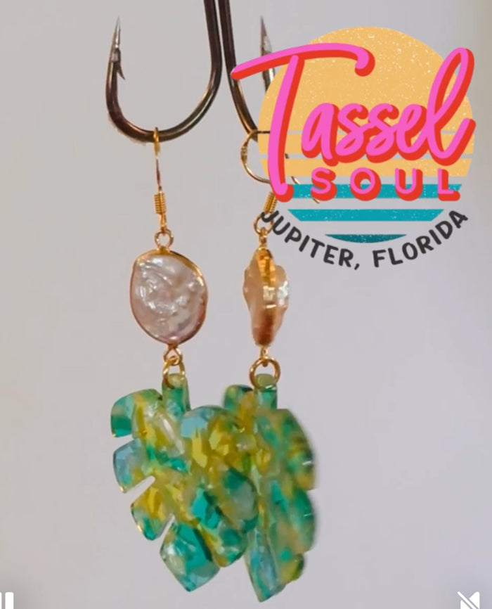 Island Palm Earrings