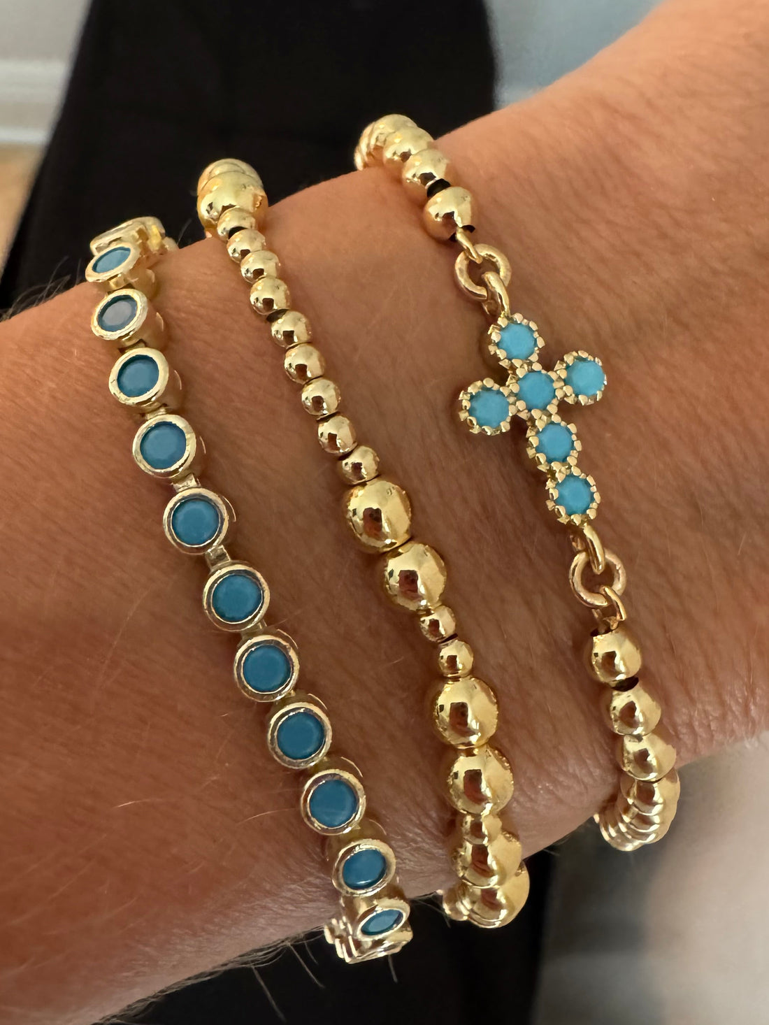 NEW Turquoise Cross Set of 3