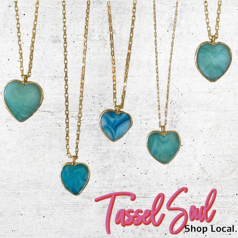 *NEW COLLECTION** Stone Heart Chains