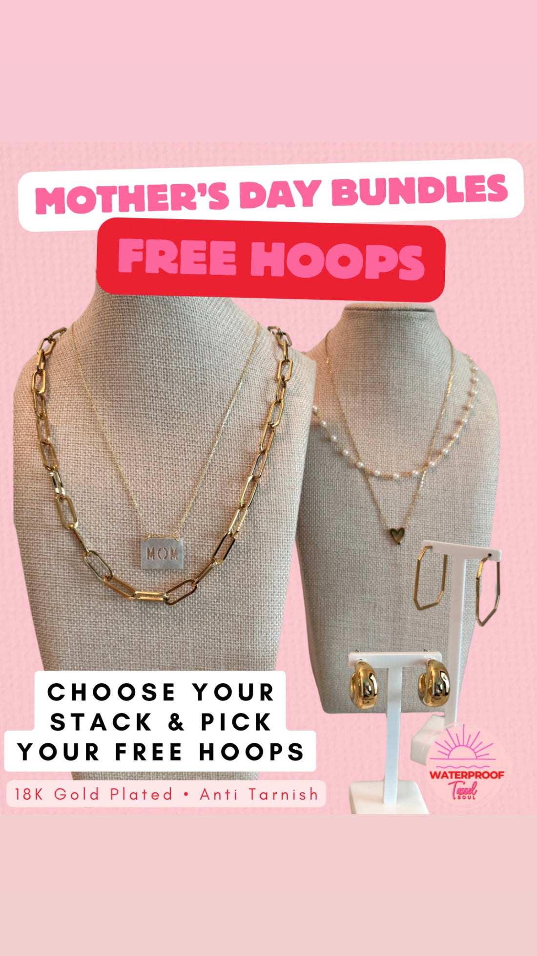 Mother’s Day Bundle - Paperclip Chain & Mother Of Pearl MOM