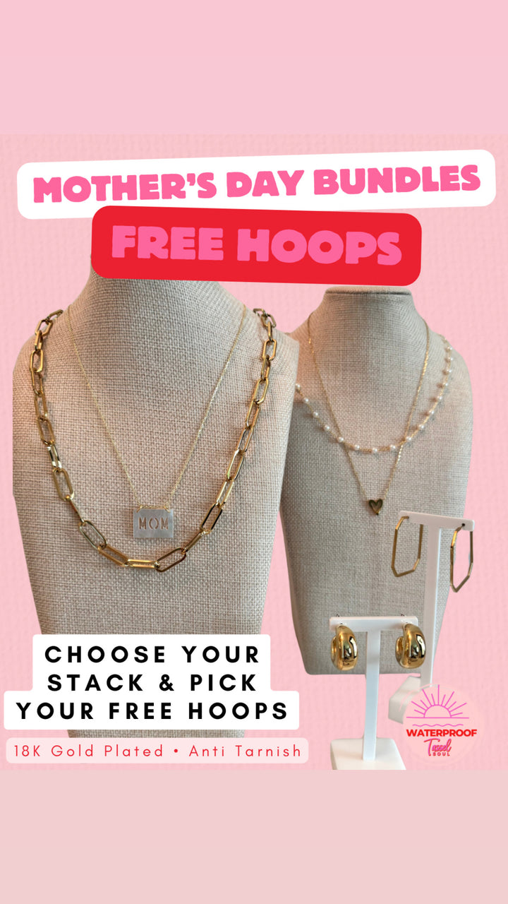 Mother’s Day Bundle - Paperclip Chain & Mother Of Pearl MOM