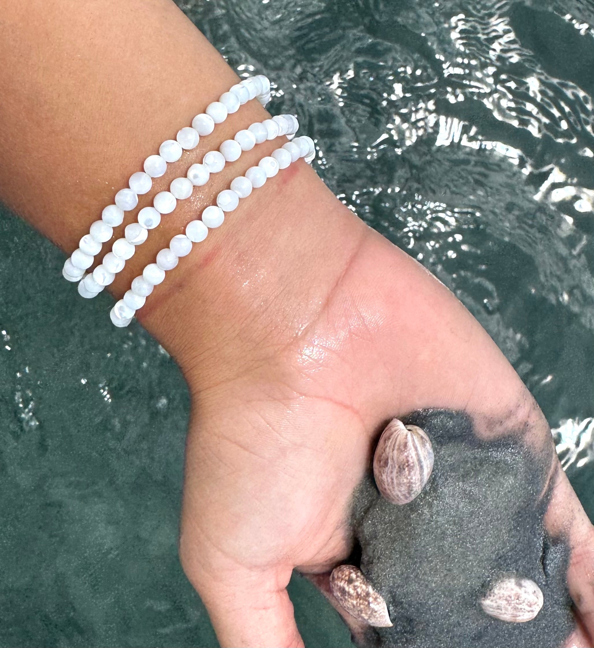 Mother Of Pearl Stacking Bracelet