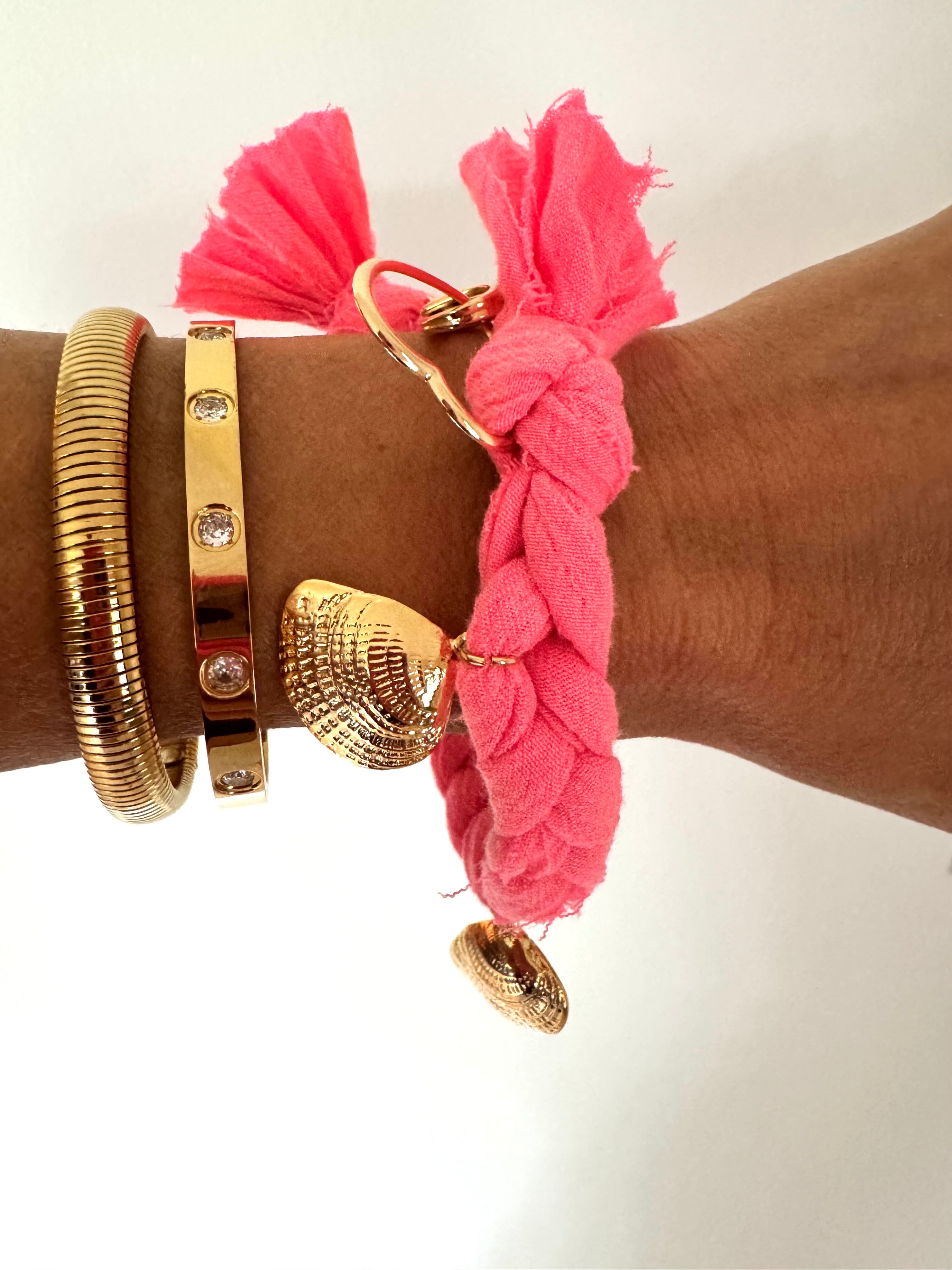 Saturday Bracelet - Electric Pink - Double Wrap