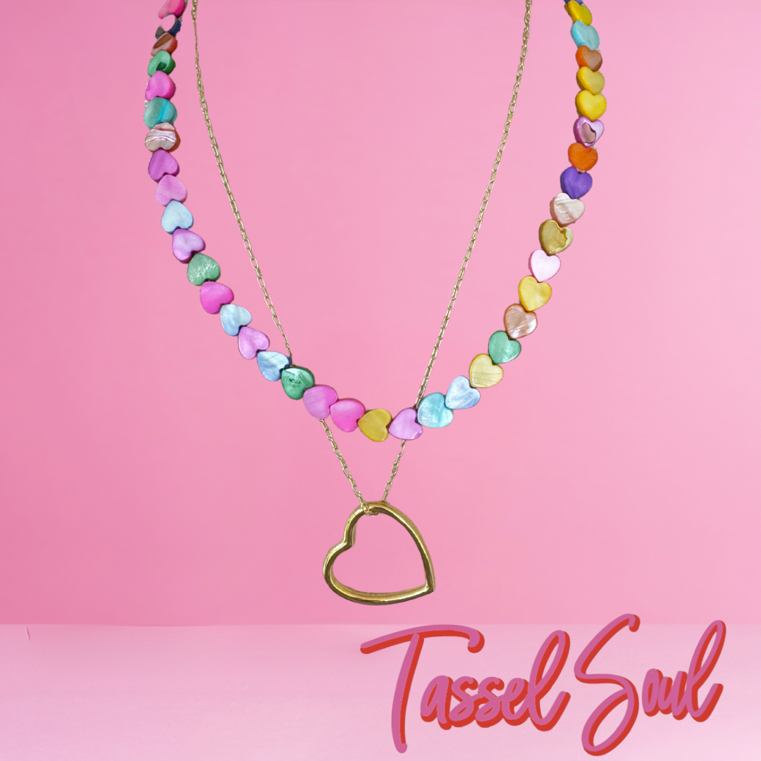 Heart Stones Layering Necklace