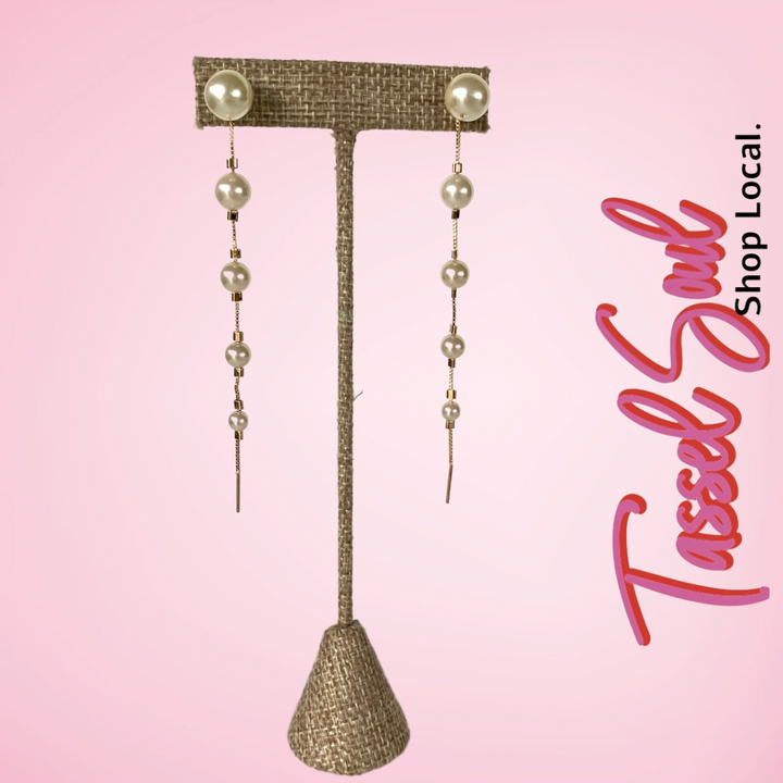 Pearls On A Chain Earrings