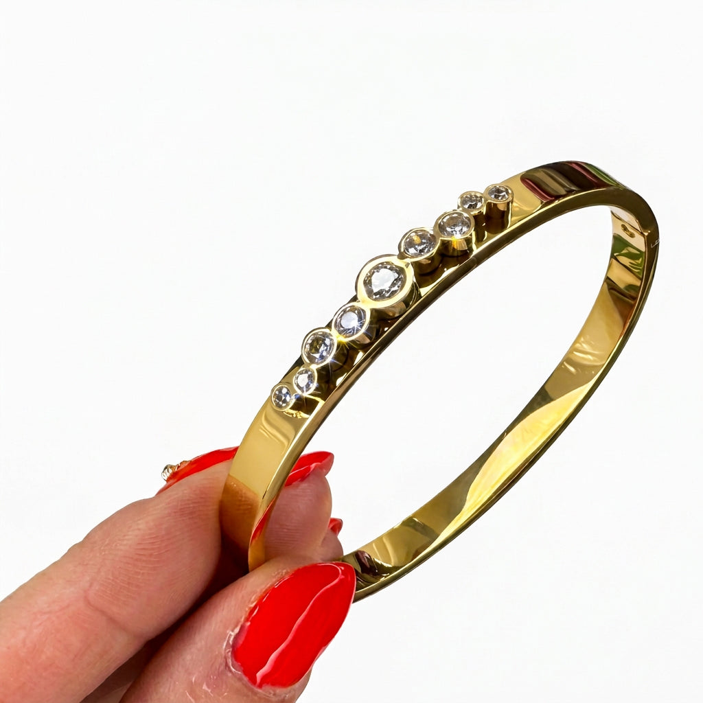 Bubble Diamond Bangle