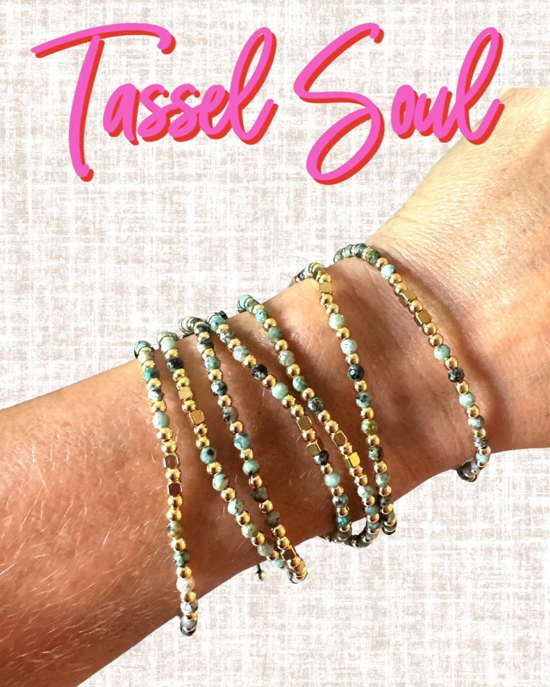 Mini Stone Bracelets (Set of 2)