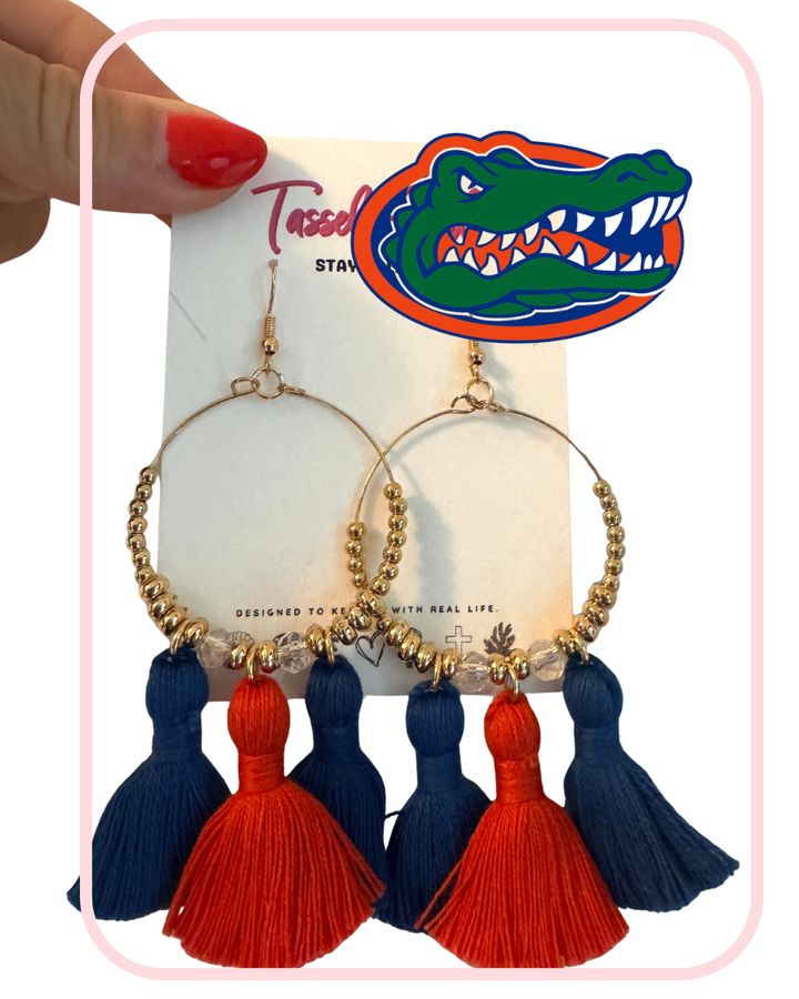 UF Tassel Earrings