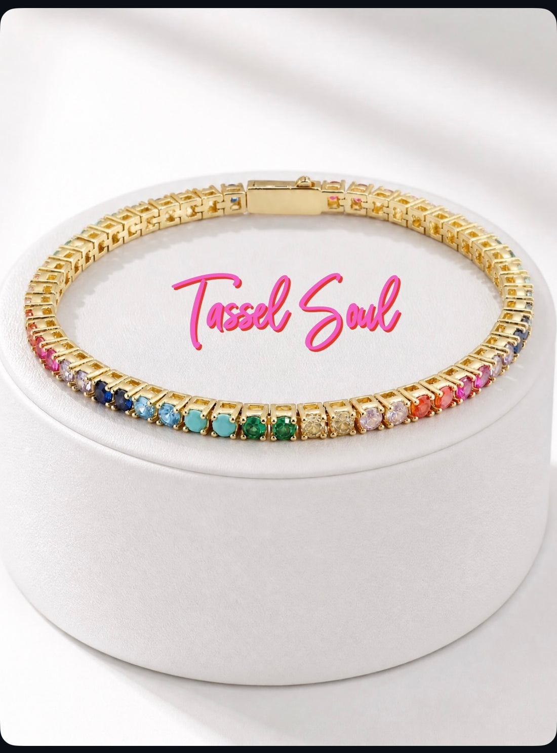 Multi Color Tennis Bracelet