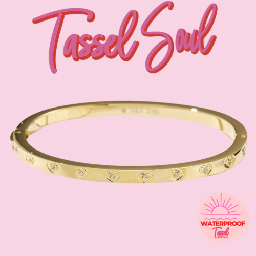 Crystal Heart Bangle