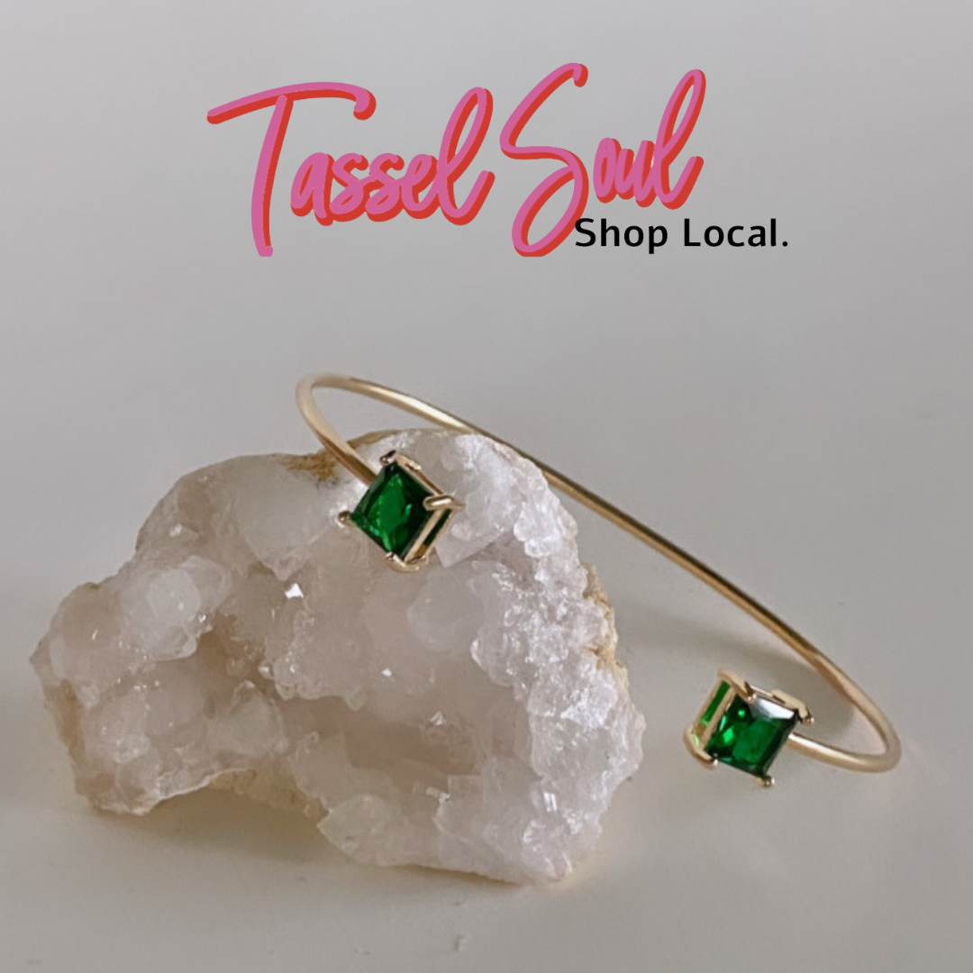 An Emerald Hug Cuff Bracelet