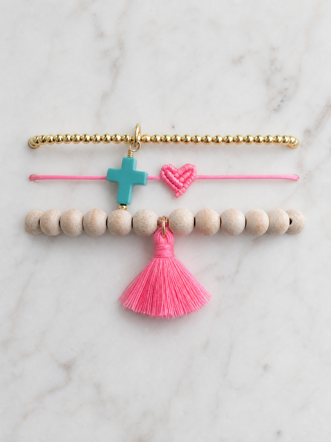 Running On LOVE | Rooted in FAITH Bracelet Stack