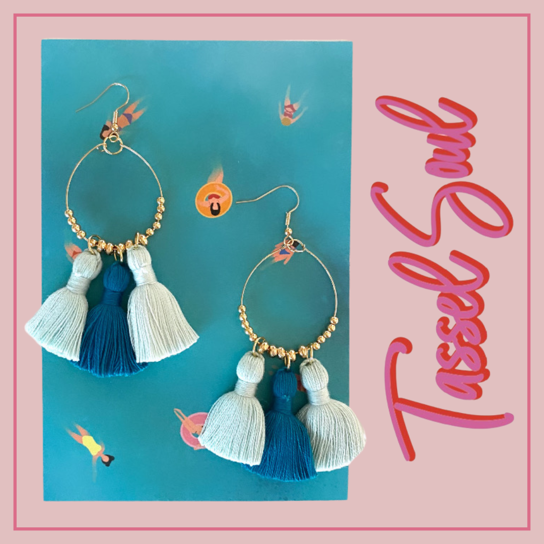 Chunky Tassels - Ocean