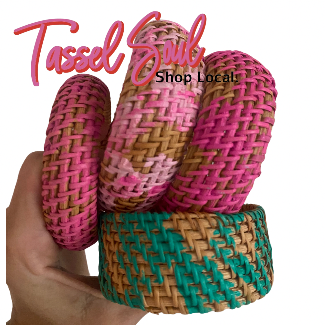 Handpainted Woven Bangles