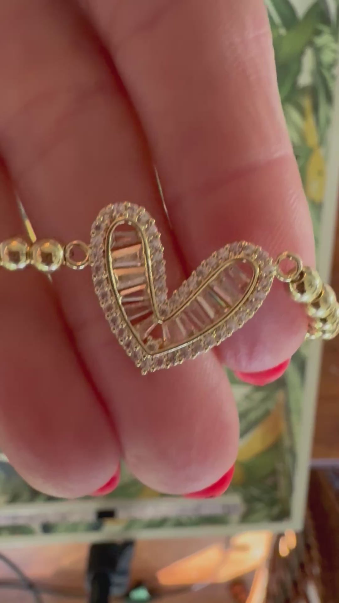 Baguette Heart Bracelet