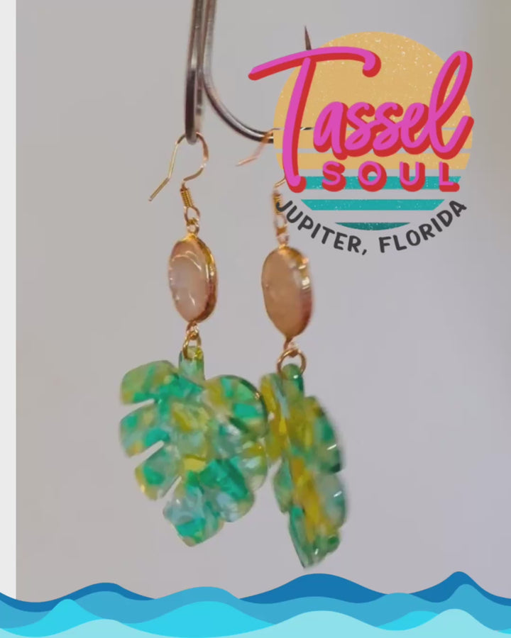 Island Palm Earrings