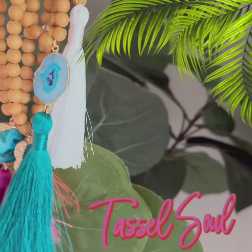 Summer Stone & Tassel Necklaces