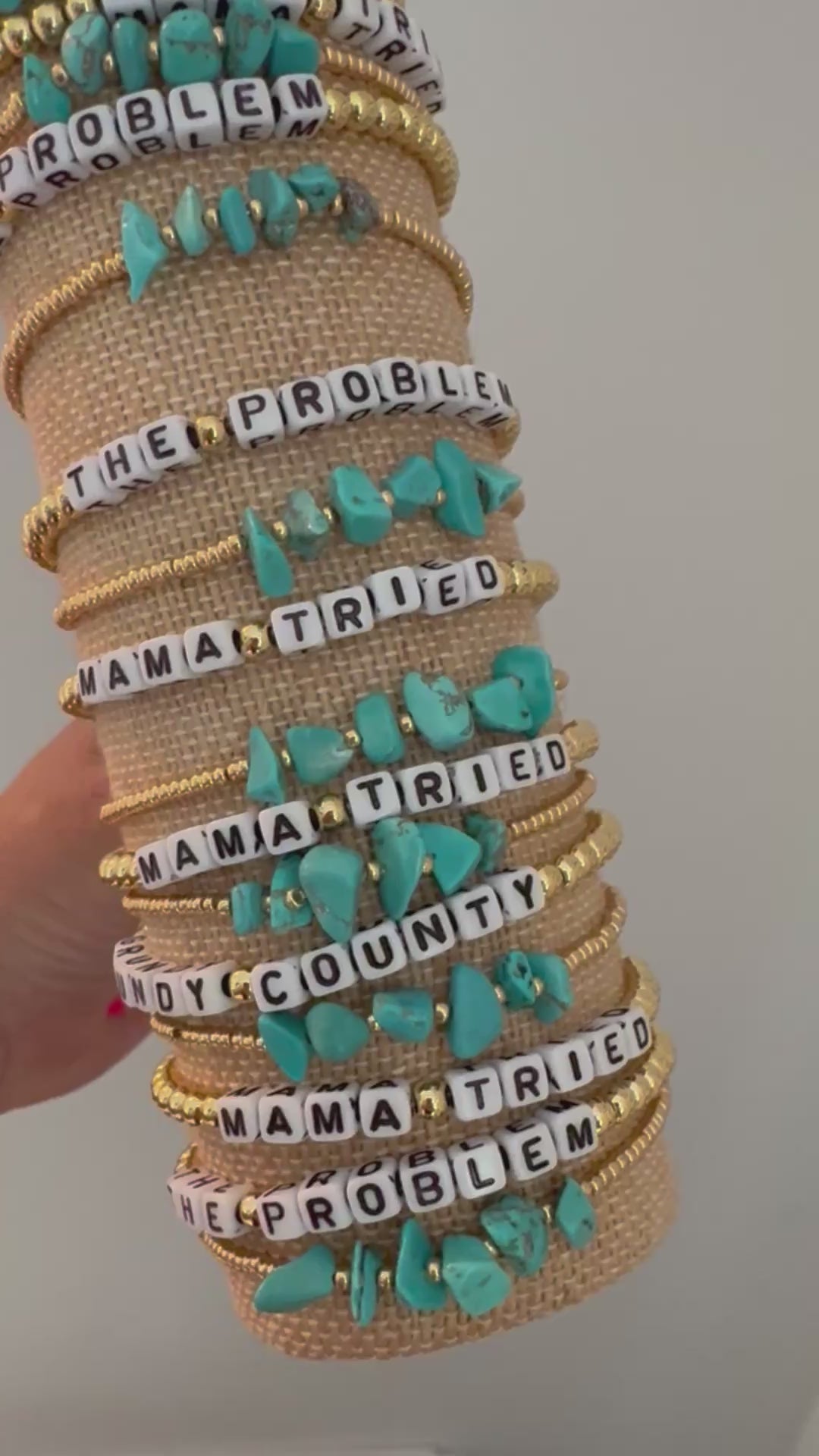 Turquoise Nugget Stretch Bracelet